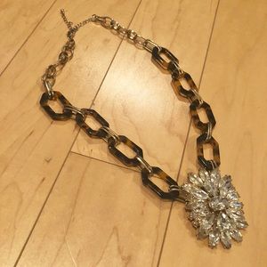 JCrew Inspired Tortoise Crystal Statement Necklace